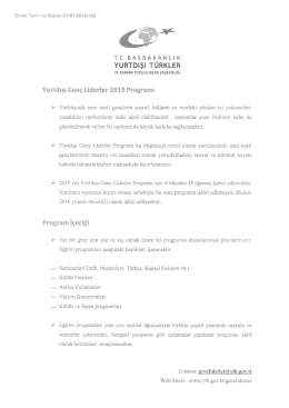 2015 Yılı Gen&ccedil; Liderler Programı