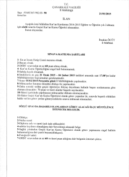 T.C. ÇANAKKALE VALİLİĞİ İİ Müftülüğü