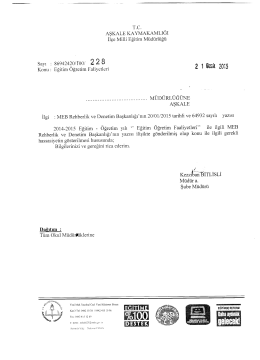 Eğitim Öğretim Faaliyetleri - erzurum