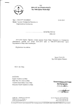 T.c ERGANİ KAYMAKAMLIĞI - Ergani İl&ccedil;e Milli Eğitim M&uuml;d&uuml;rl&uuml;ğ&uuml;