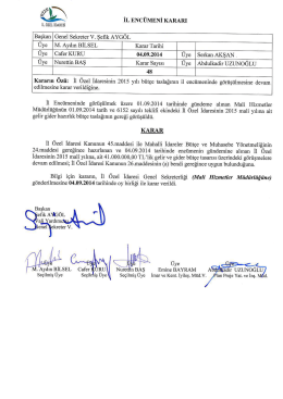 eyl&uuml;l ayı enc&uuml;men toplantı kararları / 48