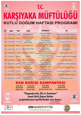 2014 yılı kutlu doğum programı.