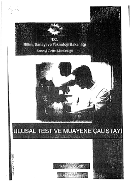 Ulusal Test ve Muayene Çalıştayı Raporu