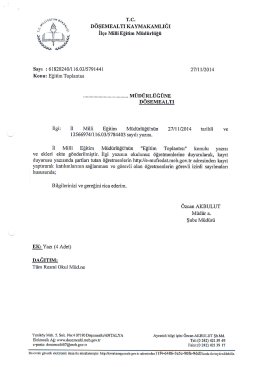 duyuru - Milli Eğitim Bakanlığı
