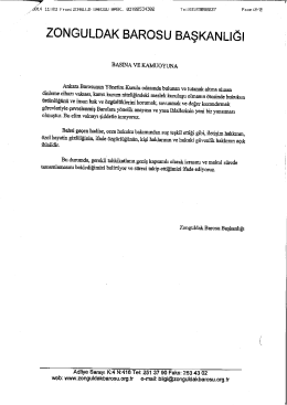 zoNGULDAK BARosU BAŞKANLIĞI