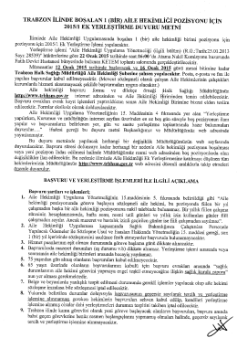 duyuru metni için tıklayınız - Trabzon Halk Sağlığı Müdürlüğü