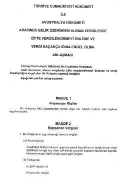 Avustralya - Gelir İdaresi Başkanlığı