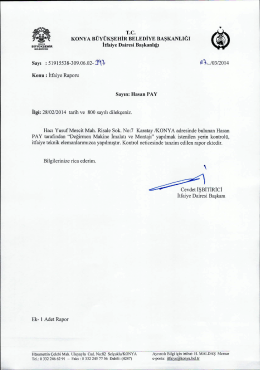 T.c. - Konya Büyükşehir Belediyesi
