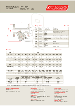 Pislik Tutucular Tip / Type ®