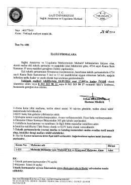 Gazi &Uuml;niversitesi İhale Sistemi