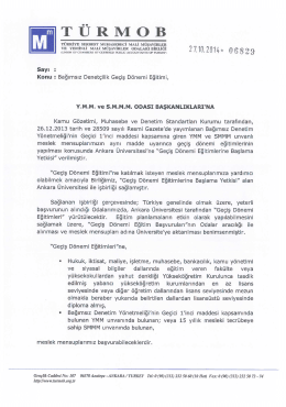 Bağımsız Denet&ccedil;ilik Ge&ccedil;iş D&ouml;nemi Eğitim ile İlgili