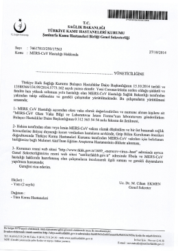 ili] Il - TC Şanlıurfa Kamu Hastaneler Birliği Genel Sekreterliği