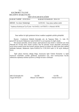 tc keçiborlu ilçesi belediye başkanlığı meclis karar kağıdı