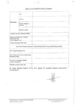 Ek: İlgili Form