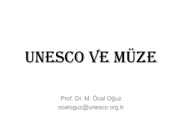 UNESCO VE MÜZE