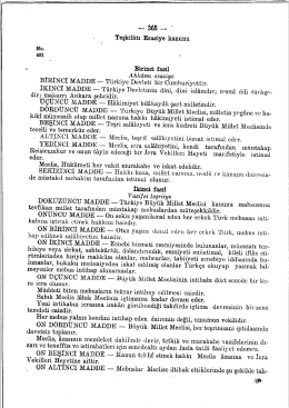 1924 Teşkilat-ı Esasiye Kanunu İlk Metin - Yeni Anayasa