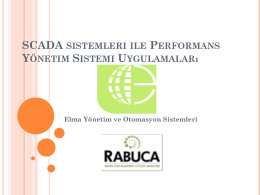 SCADA sistemleri ile Performans Yönetim Sistemi Uygulamaları