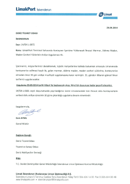LimakPort Terminal Sahasında Konteyner İ&ccedil;erisine
