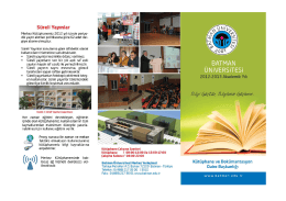 2012-2013 Akademik Yılı Kütüphane Tanıtıcı Broşürü 740 KB PDF