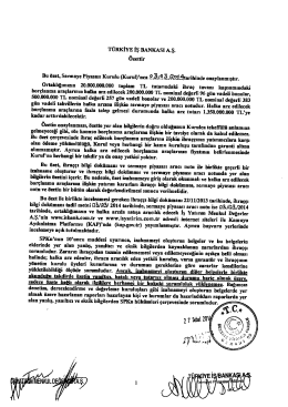 T&Uuml;RKİYE Iş BANKASI Aş.