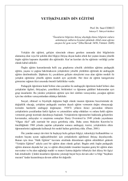 Yetişkinlerin Din Eğitimi / Prof. Dr. Suat CEBECİ