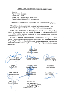 Aydınlatma Komisyon Kararları Aralık 2014 İ&ccedil;in Tıklayınız