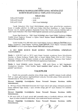 15.04.2014 tarihli kurum idari kurulu kararı