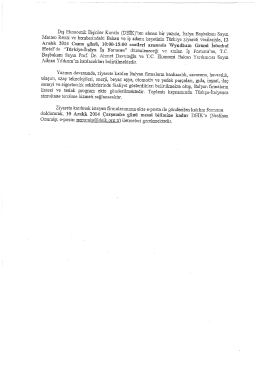 Yazı, Katılım Formu, Taslak Program ve Firma Listesi (4 sayfa)