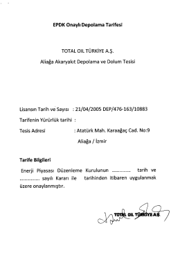 Lisansm Tarih ve sayısı z 21/04/2005 DEP/476-163/10883