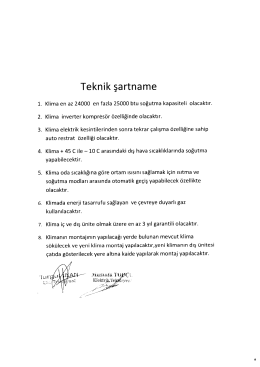 Teknik şartname