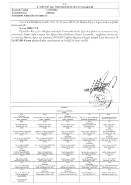 y.y.ü senato kararı için tıklayınız