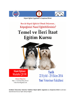 Kırıkkale Üniversitesi Veteriner Fakültesi Köpek Eğitim Uygulama ve
