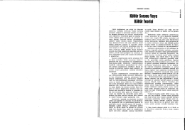 K&uuml;lt&uuml;r Sorunu veya K&uuml;lt&uuml;r Teorisi