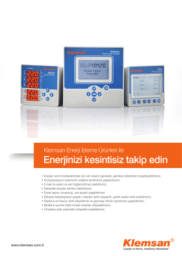 Enerji Yönetimi Ürünleri Broşür