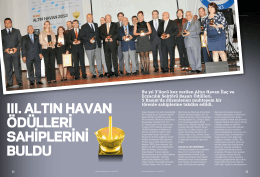 III. AltIn HAvAn Ödülleri sahiplerini buldu