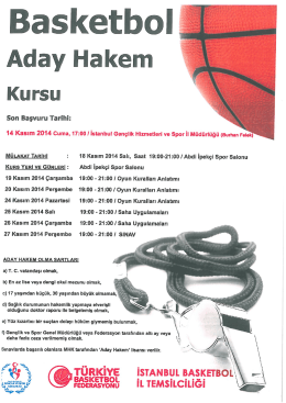 Basketbol - İstanbul Gençlik Hizmetleri ve Spor İl Müdürlüğü