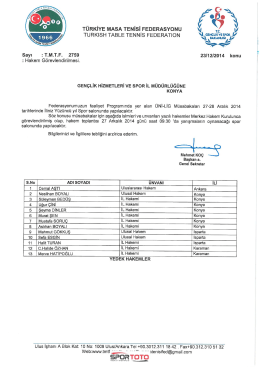 turkısh table tennis federatıon - Türkiye Masa Tenisi Federasyonu