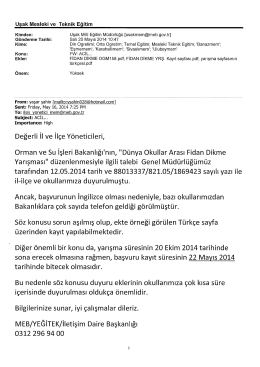 Uşak Mesleki ve Teknik Eğitim - Uşak Milli Egitim Müdürlüğü
