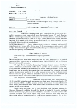 T.c. vAN 3. iDARE MAHKEMESI