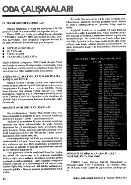 oda çalışmalar - İnşaat Mühendisleri Odası