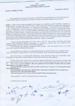 2014/79 Sayılı M&Ccedil;K Kararları