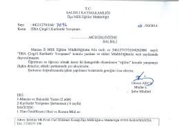 rc. sALIHLI KAYMAKAMLIĞI Il&ccedil;e Milli Eğitim M&uuml;d&uuml;rl&uuml;ğ&uuml;