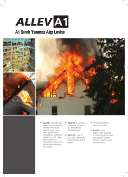 A1 Sınıfı Yanmaz Al&ccedil;ı Levha