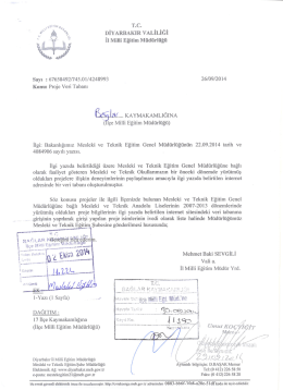 T.c. DİYARBAKIR VALİLİĞİ - Bağlar İlçe Milli Eğitim Müdürlüğü