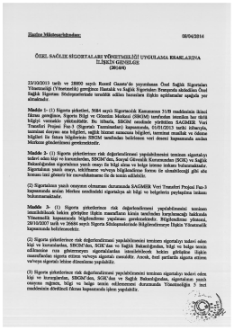 Genelge i&ccedil;in tıklayınız