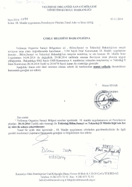 Velimeşe organize sanayi bölgesi yönetim kurulu başkanlığı