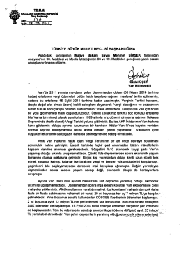 türkiye büyük millet meclisi başkanlığına