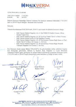 Fon Denetçi Değişikliği Duyurusu