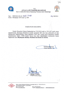 G&uuml;ndemin 76.Maddesi - Antalya Belediyesi