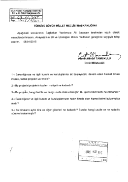 Tarih: of? . 01, fwr? - Türkiye Büyük Millet Meclisi